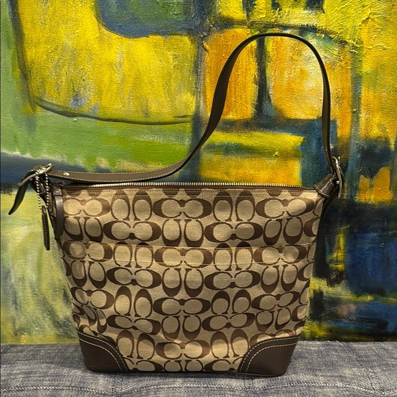 Coach Handbags - Coach Brown Signature Shoulder Bag
